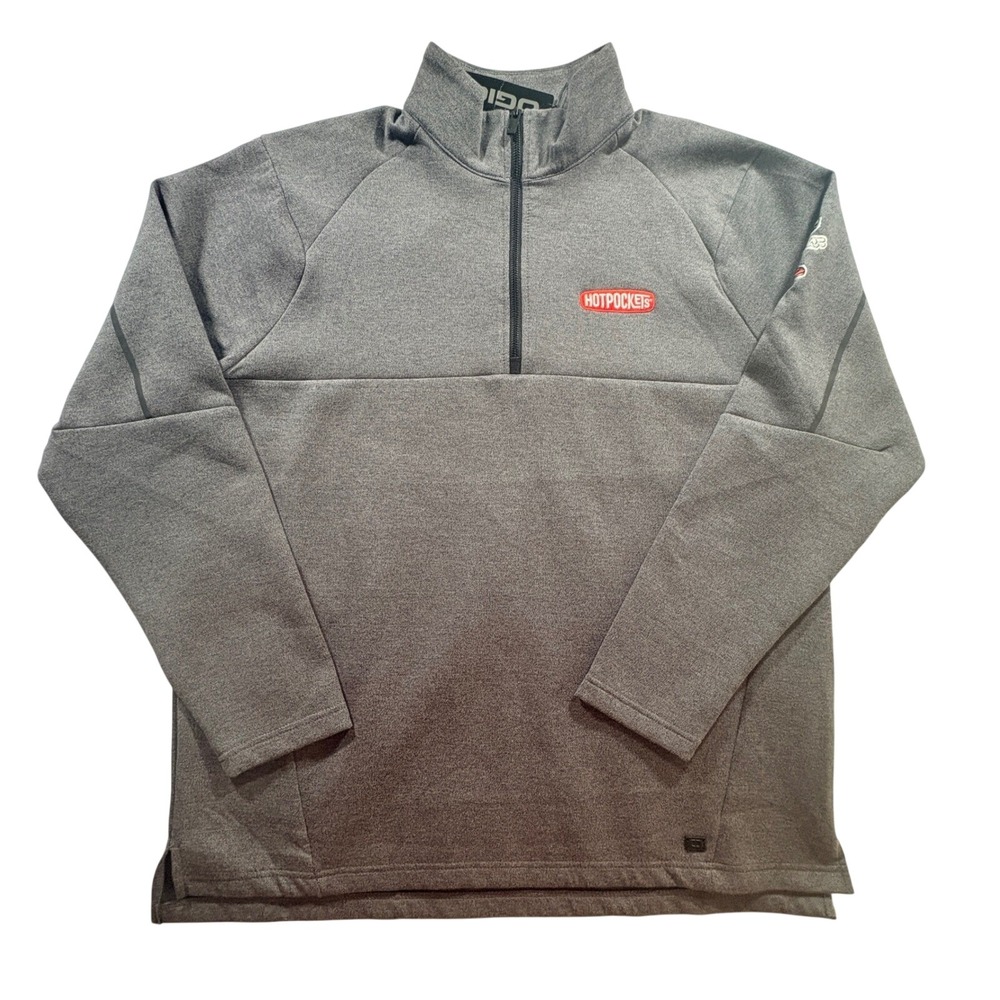 OGIO Hot Pockets Pullover Mens 2XL Gray Quarter Zip Performance Fleece Sweater